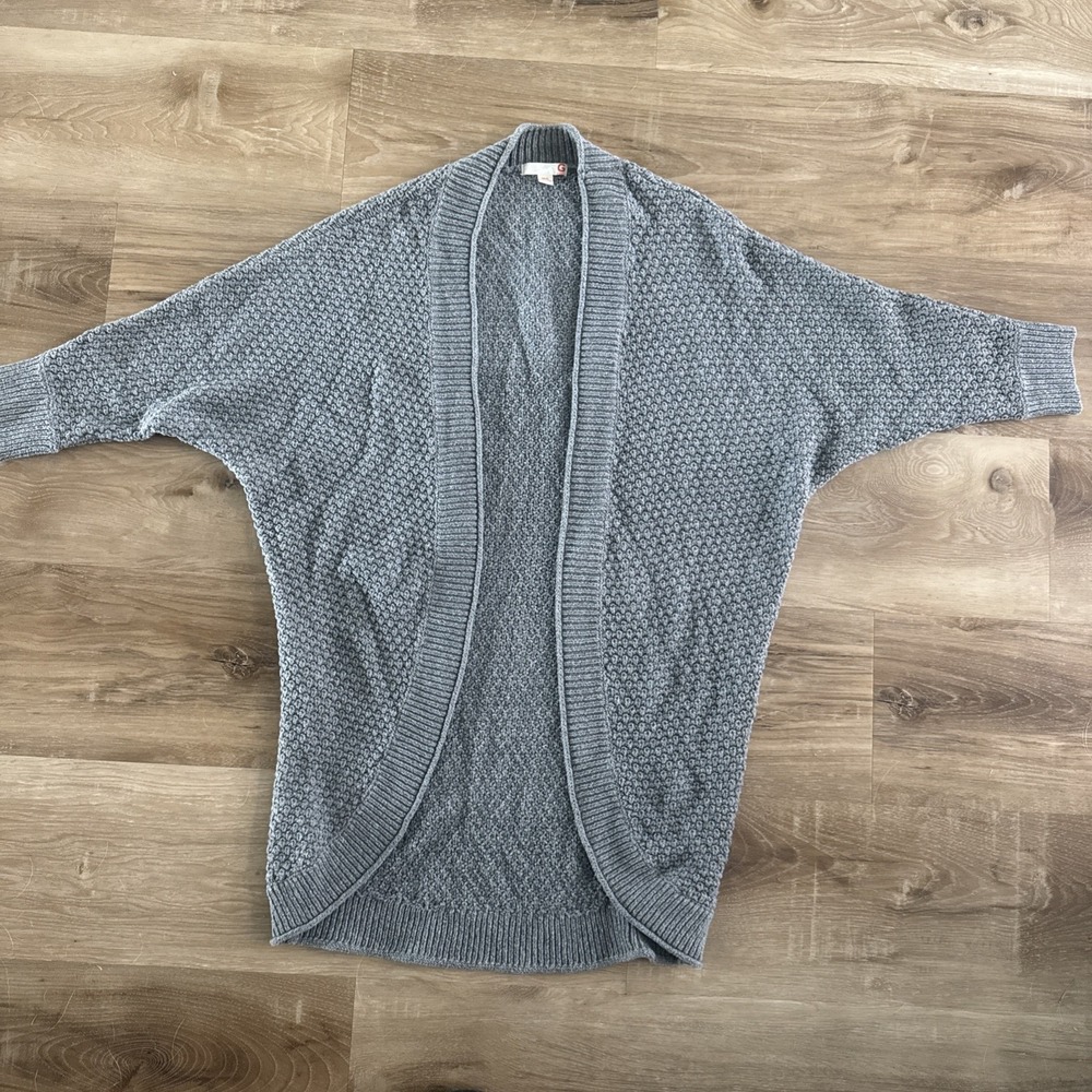 Guess Open‎ Cardigan Gray Size M/L 3/4 Sleeve